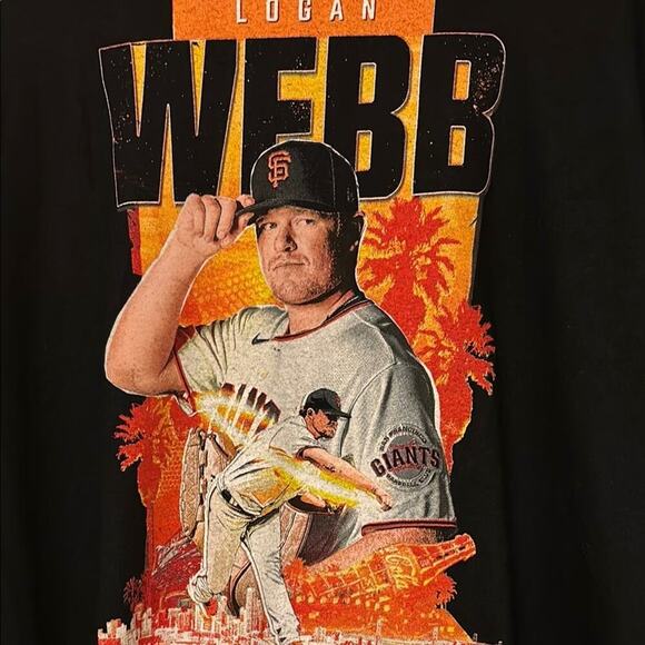 San Francisco Giants Logan Webb Black Short Sleeve Tee-NWOT - Picture 3 of 6